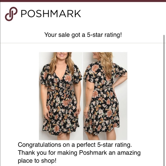 BLACK & FLORAL PRINT DRESS - Picture 6 of 6